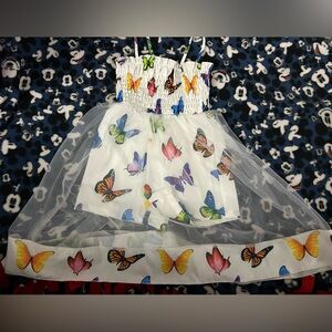 Girls Size 5 years Colorful Butterfly Print Romper